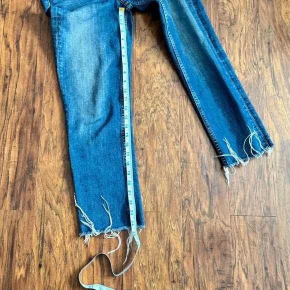 Trave Sweet Emotion Jeans Size 25 Button Fly Cropped Raw Hem Medium Wash MadeUSA - Picture 6 of 11